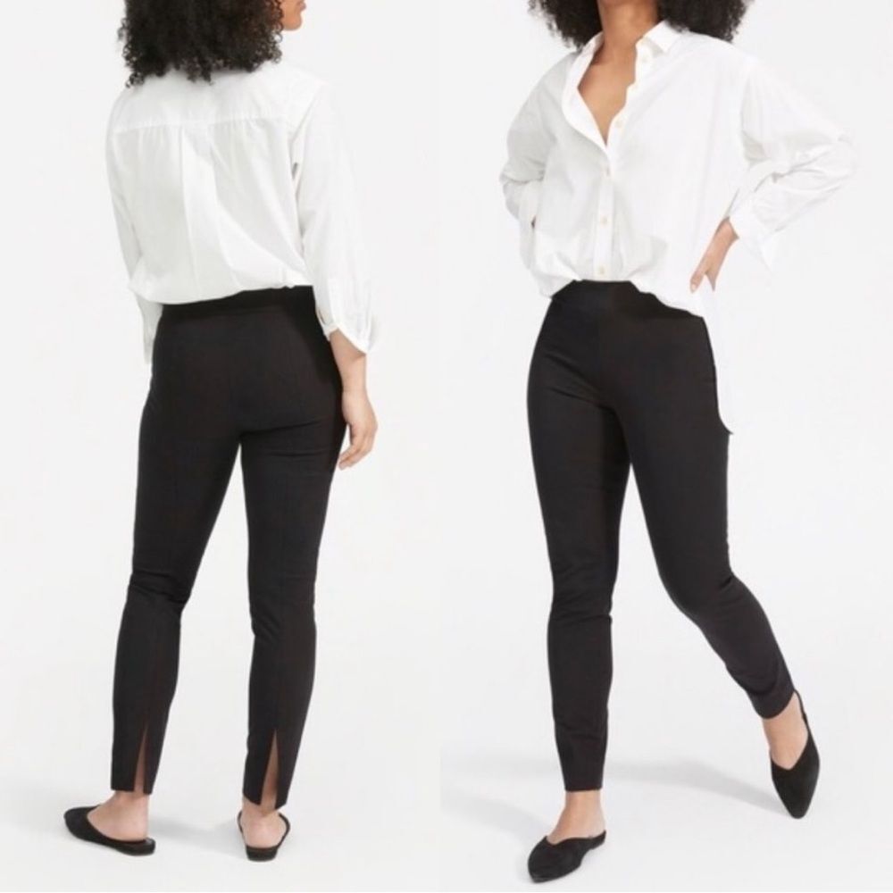NWT Everlane Women's Black Back Slit Work Pants Size 10